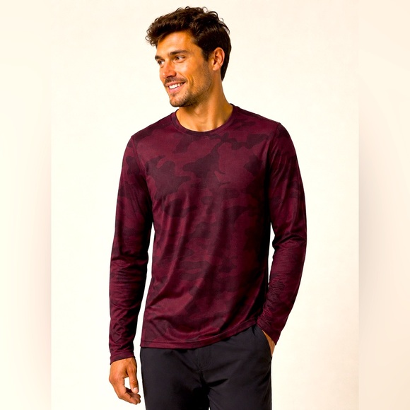 Prana Other - prAna Prospect Heights Men’s Large Maroon Camo Long Sleeve Shirt